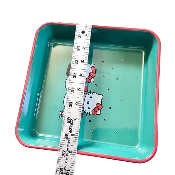 Hello Kitty Square Baking Pan 9" Christmas Snowman Ceramic Casserole Bakeware - Picture 5 of 6